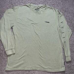 Sitka Long Sleeve Shirt Men Large Green Hunting Graphic Tee Logo